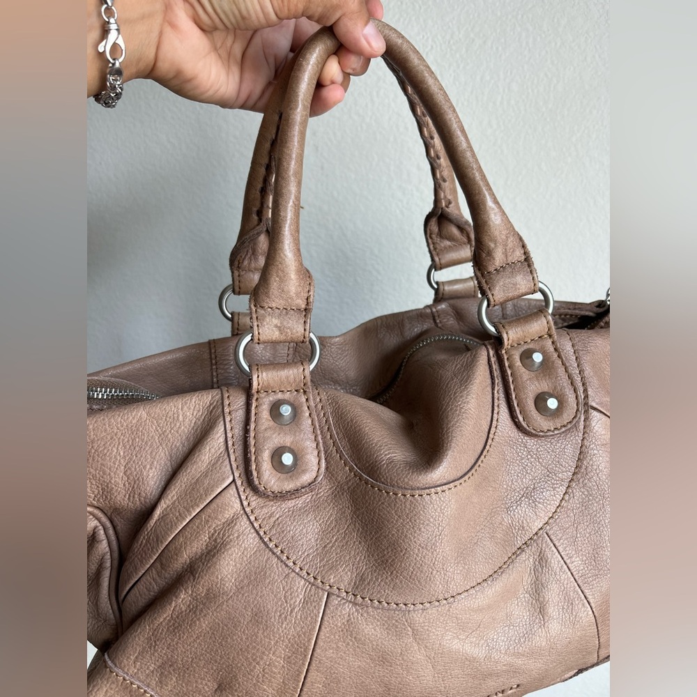 Liebeskind gorgeous quality Soft Taupe Brown Leather Satchel - Picture 3 of 12